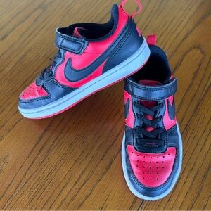 Nike Court borough low recraft size 12 boys red black